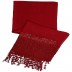 Designer Half Net Diamond Stole- Red
